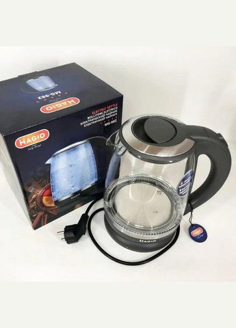 Електрочайник MG-982 чайник стеклянный для дома с подсветкой 2 л 1850-2200 Вт Magio (298618362)