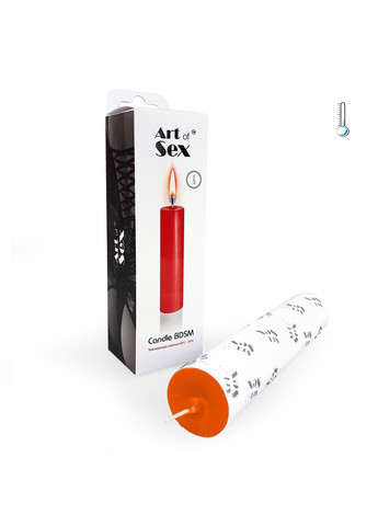 Помаранчева воскова свічка size M 15 см низькотемпературна Art of Sex (298573466)