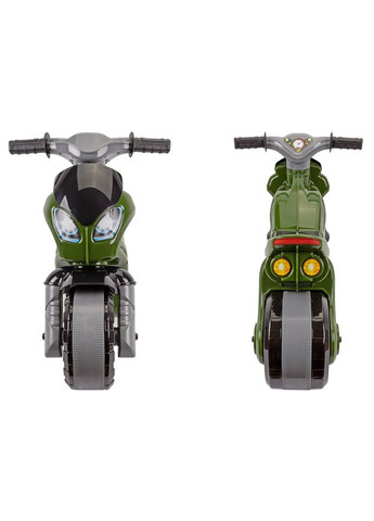 Іграшка мотоцикл для дітей від 2 років каталка толокар зелений військовий байк для активного відпочинку ТехноК (368755611)