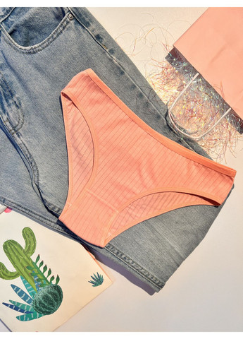 Набор женских хлопковых трусиков-слипов в рубчик, 5 шт, мягкий хлопок с эластаном, универсальные базовые цвета, р. S–L Finetoo (360788872)