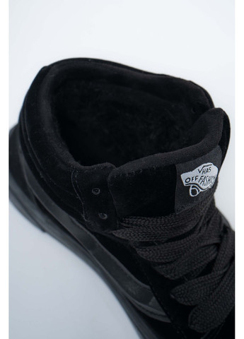 Черные кеды женские высокие черные зимние на меху 346879 Fashion