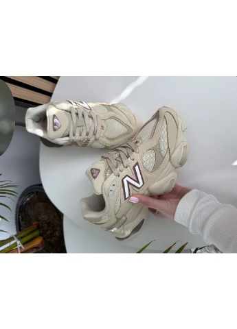 Бежевые демисезонные кроссовки мужские и женские new balance 9060 'bone sparrow' | нью беланс 9060 бежевые No Brand