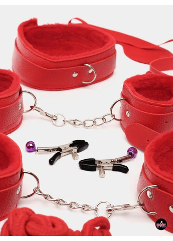 BDSM-комплект красного цвета для ролевых игр из 10 предметов We Love (284279606)