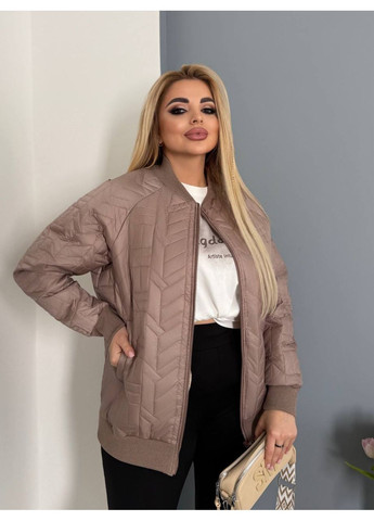 Бежева куртка-бомбер демісезона Fashion