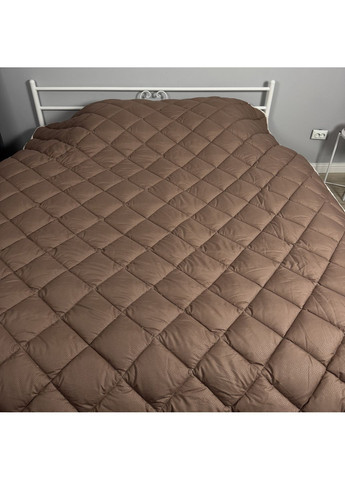 Ковдра двоколірна холлофайбер євро 200х220 шоколадна\молочна осінь/зима/весна DN3 ODA (322820523)