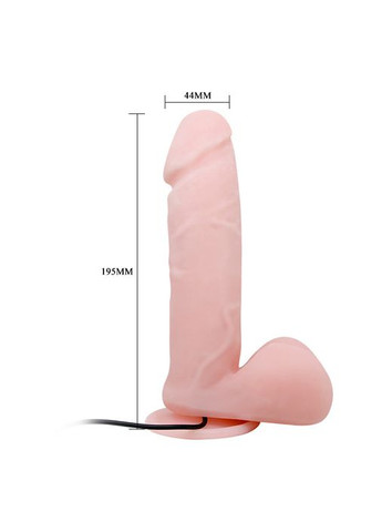 Вібратор з дистанційним пультом управління - Dong Vibrating Dildo Flesh - Реалістичні вібратори LyBaile (335399685)