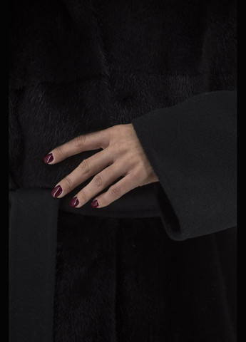 Черное демисезонное Женское пальто Ferrucci (, ), 27017 No Brand