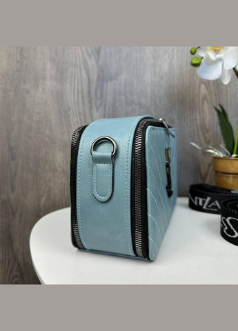 Стильна жіноча міні сумочка каркасна стьобана Блакитний No Brand (298996940)