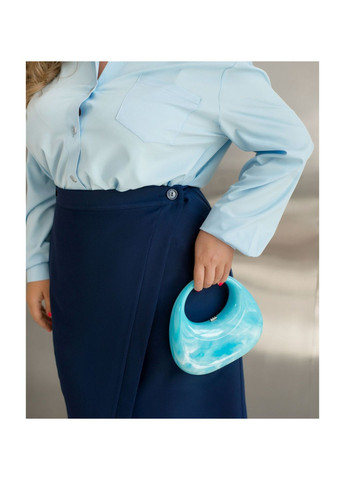 Темно-синяя повседневная юбка Liton