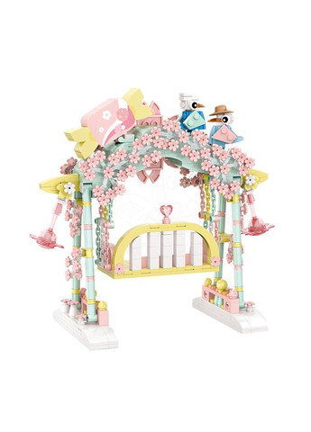 3D конструктор набор строительных блоков 1126 цветочные качели 626 деталей пластиковый Loz (362456070)