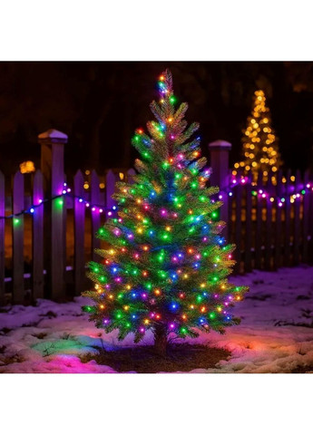 Гірлянда новорічна Нитка вулична 30 (м) 300 LED чорний провід Мультиколір CF300L30MBML Garlando (370802330)