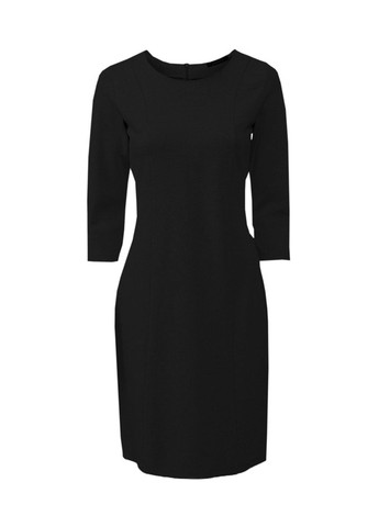 Черное деловое, повседневный, кэжуал платье футляр миди базовое футляр Esmara однотонное