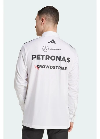 Белая футболка-поло mercedes - amg petronas formula one team white jx0757 для мужчин adidas