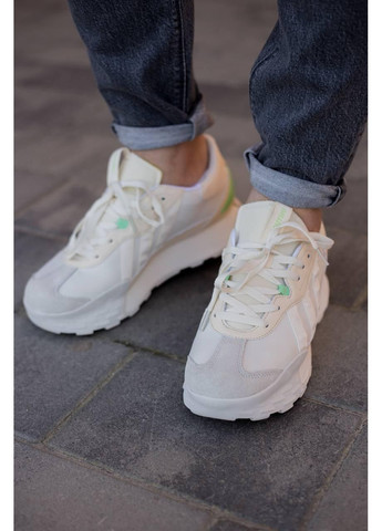 Сірі Осінні кросівки чоловічі adidas futro mixr white green адідас No Brand