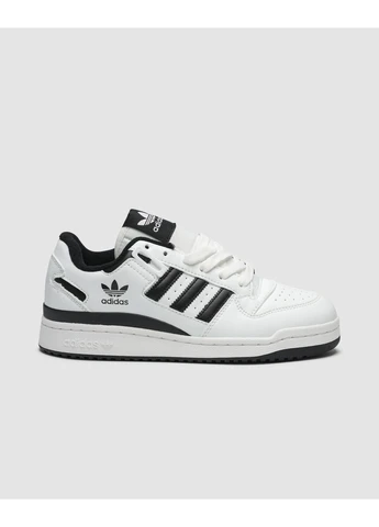 Белые демисезонные кроссовки мужские adidas forum low cl white/black адидас форум белые No Brand