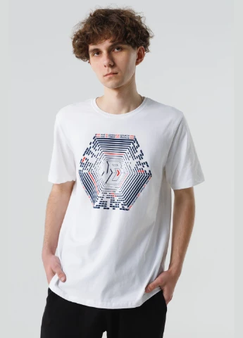 Біла футболка з принтом чоловіча 88231 Tommy Life