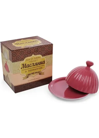 Маслёнка керамическая 14 см клубничная Bona (396859748)
