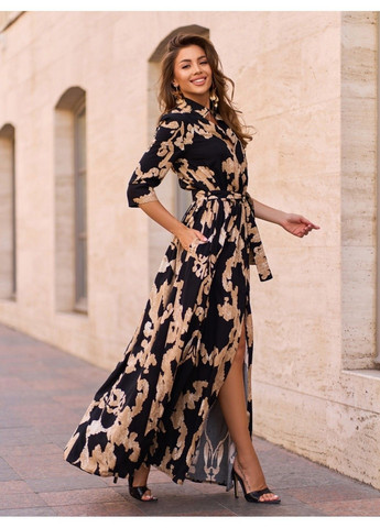 Черное повседневный платье issa pus 15242 3 черный ISSA PLUS