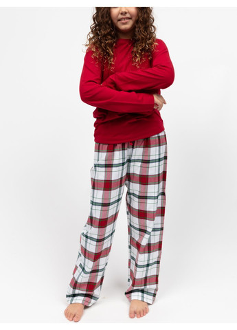 Яскраво-червона демісезонна піжама дитяча унісекс 3175blz футболка + штани Cyberjammies Blaze