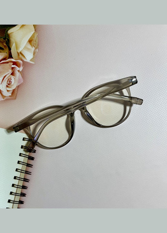 Прозорі іміджеві окуляри унісекс окуляри нулівки в прозоро-сірій оправі LIGHT (315889518)