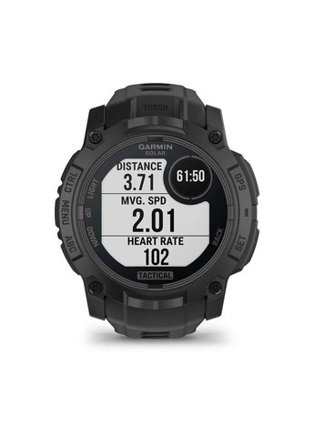 Смарт-годинник Instinct 3 50mm Tactical Solar Black with Charcoal Silicone Band (010-02935-90) Garmin (366831980)
