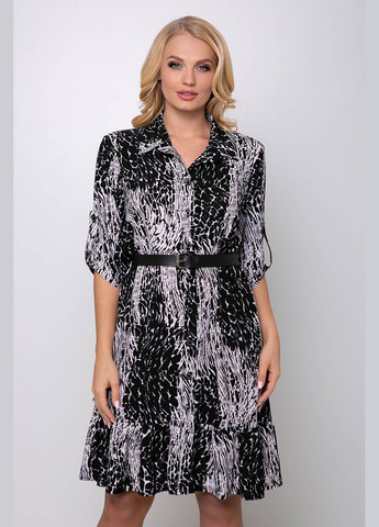 Черное повседневный платье с застежкой спереди перис черное 56 Tatiana