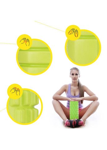 Массажный ролик EVA 45 x 14 см (валик, роллер) XR-0040 Green Cornix (318867546)