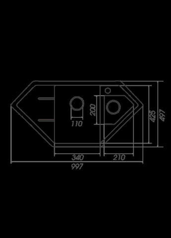 Гранітна мийка для кухні 9950 PANDORA матова Біла Platinum (336932896)