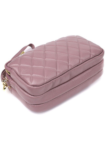 Функциональная женская сумка из натуральной кожи с тремя секциями 22891 Пурпурный Vintage (357494991)