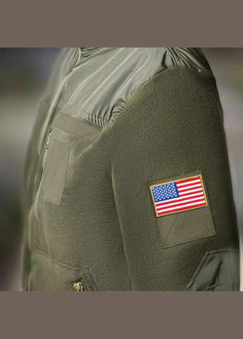 Набір шевронів 2 шт на липучці Прапор США 5х8 см вишитий патч нашивка нашивка шеврон Америки IDEIA (275870188)