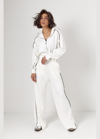 Спортивний костюм з коротким худим на блискавці і прямими штанами Lurex (319311906)