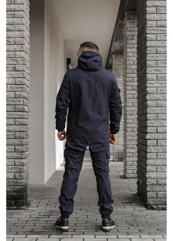 Синій демісезонний комплект-костюм чоловічий soft shell Vakko