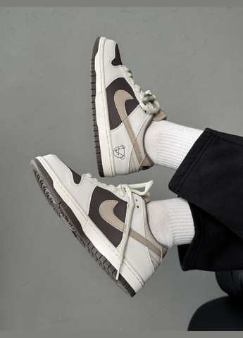 Кроссовки женские Nike SB Dunk Low Teddy Bear beige brown | Найк СБ Данк низкие бежевые коричневые No Brand бежевые демисезоны (316091176)