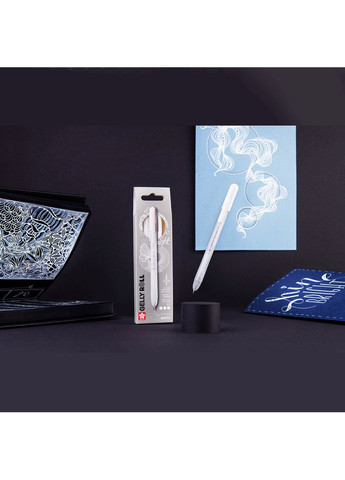 Набор гелевых ручек CLASSIC MEDIUM (0.8) Белая 3шт. автоматическая Sakura (362586601)