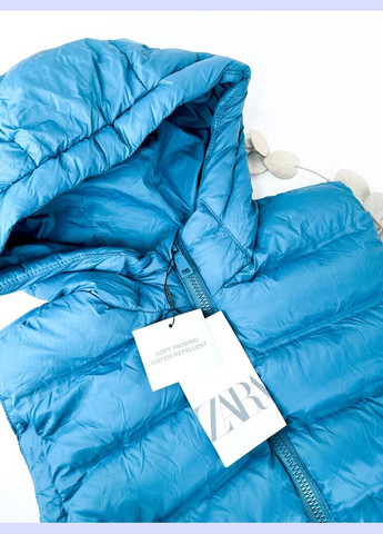 Демисезонный жилет 122 см голубой артикул Л1012 Zara (300531943)