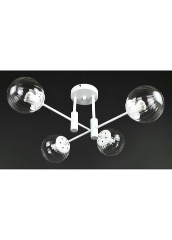 Люстра стельова на 4 лампочки 27760 Білий 26х65х65 см. Sunnysky (324395796)