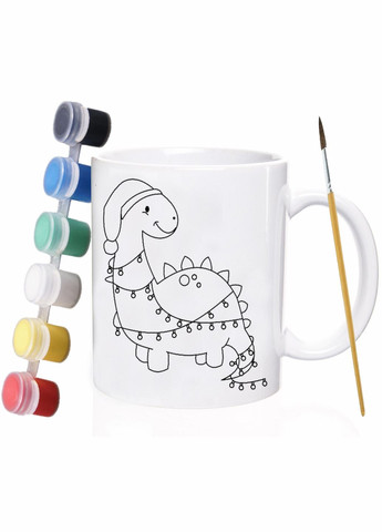 Набор для детского творчества Дино #01 / раскраска для детей / 330 мл белая No Brand (316122909)