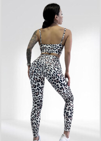 Костюм для фітнесу жіночий лосини пуш ап та топ LILAFIT (283324408)