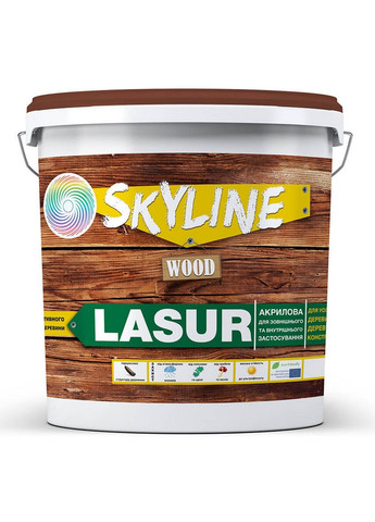Декоративно-захисна блакить для обробки дерева LASUR Wood 5 л SkyLine (289461285)