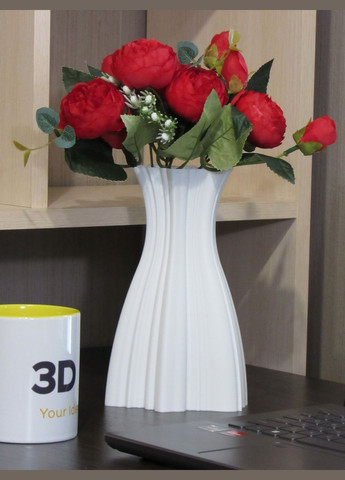 Ваза Україна біла середня No Brand (322233964)