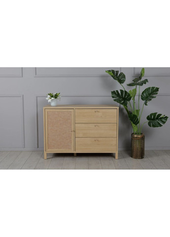 Комод лівий 1д3ш Нортадо RTTK122L елегант/техноротанг Forte Meble (364550282)