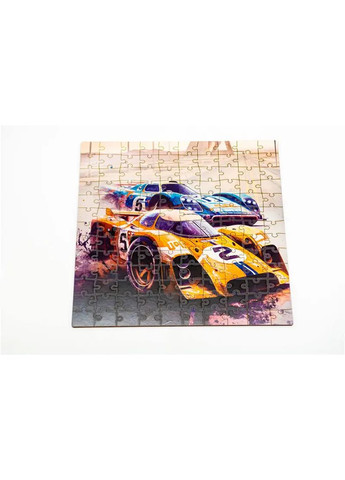 Дерев'яний пазл Машинки 130 елементів для розвитку моторики в асортименті 295x295 мм PuzzleOK Дер9782 (370651432)