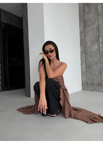 Коричневая женская блузка-туника Україна