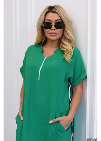 Зелена сукня спорт шик,з кишенями,американський креп,довга Україна