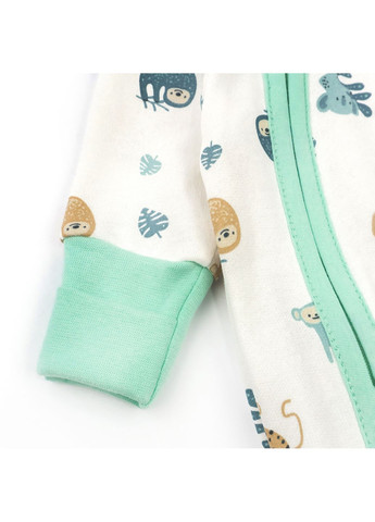 Чоловічок для немовлят на блискавці Lemurs футер з начосом Молочний dexter's (366544491)