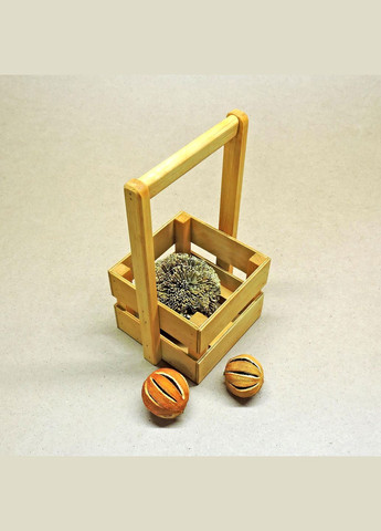 Подарунковий кошик з дерева Шервуд 15х15 каррі (ПДК-0021203) No Brand (328911370)