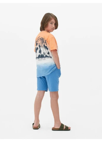 Шорты,голубой с принтом, Primark (401189426)