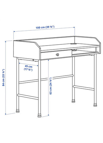 Письмовий стіл ІКЕА HAUGA 100х45 см (60477674) IKEA (278406388)