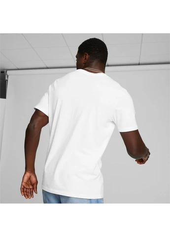 Белая футболка classics logo tee white 533253-02 Puma