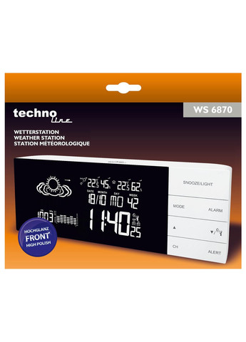 Метеостанция с беспроводным датчиком WS6870 White (WS6870) Technoline (315341815)